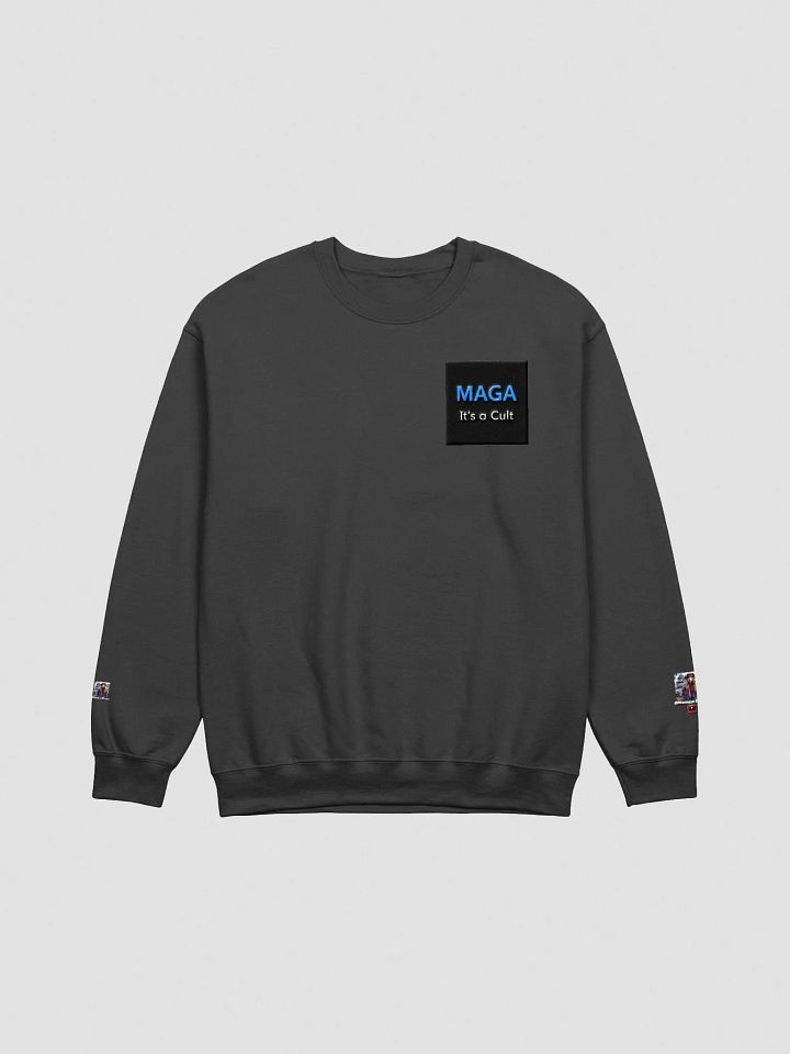 Unisex Anti MAGA - It's a CULT! Gildan Sweatshirt with cuff designs product image (4)