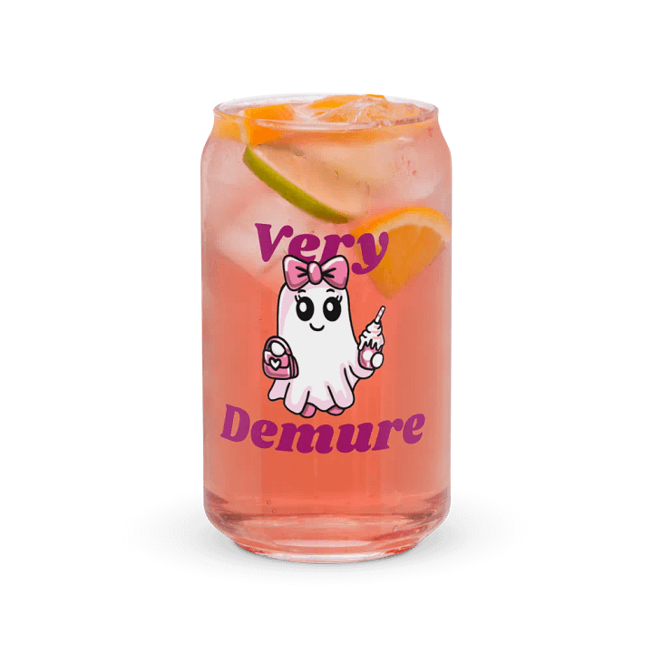 Very Demure Cute Ghost 16oz Can-Shaped Drinking Glass product image (2)
