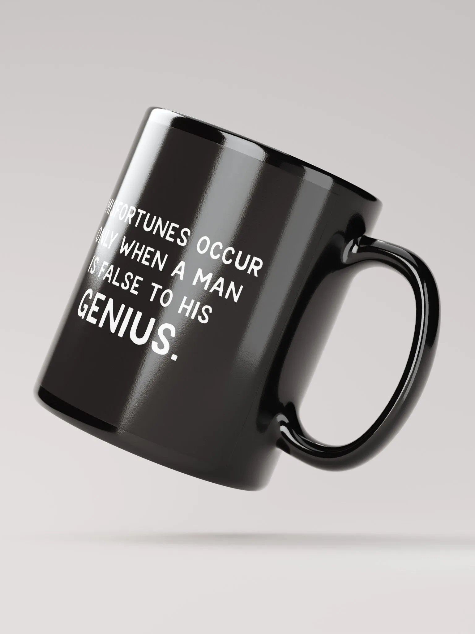 Embrace Your Genius Thoreau Quote Black Coffee Mug product image (3)