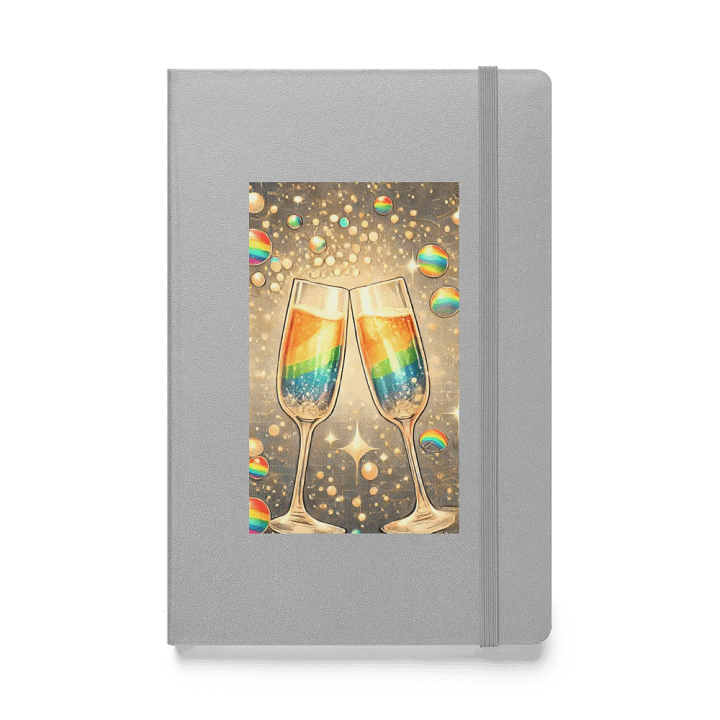 Rainbow Champagne Celebration Journal / Guestbook - SILVER product image (1)