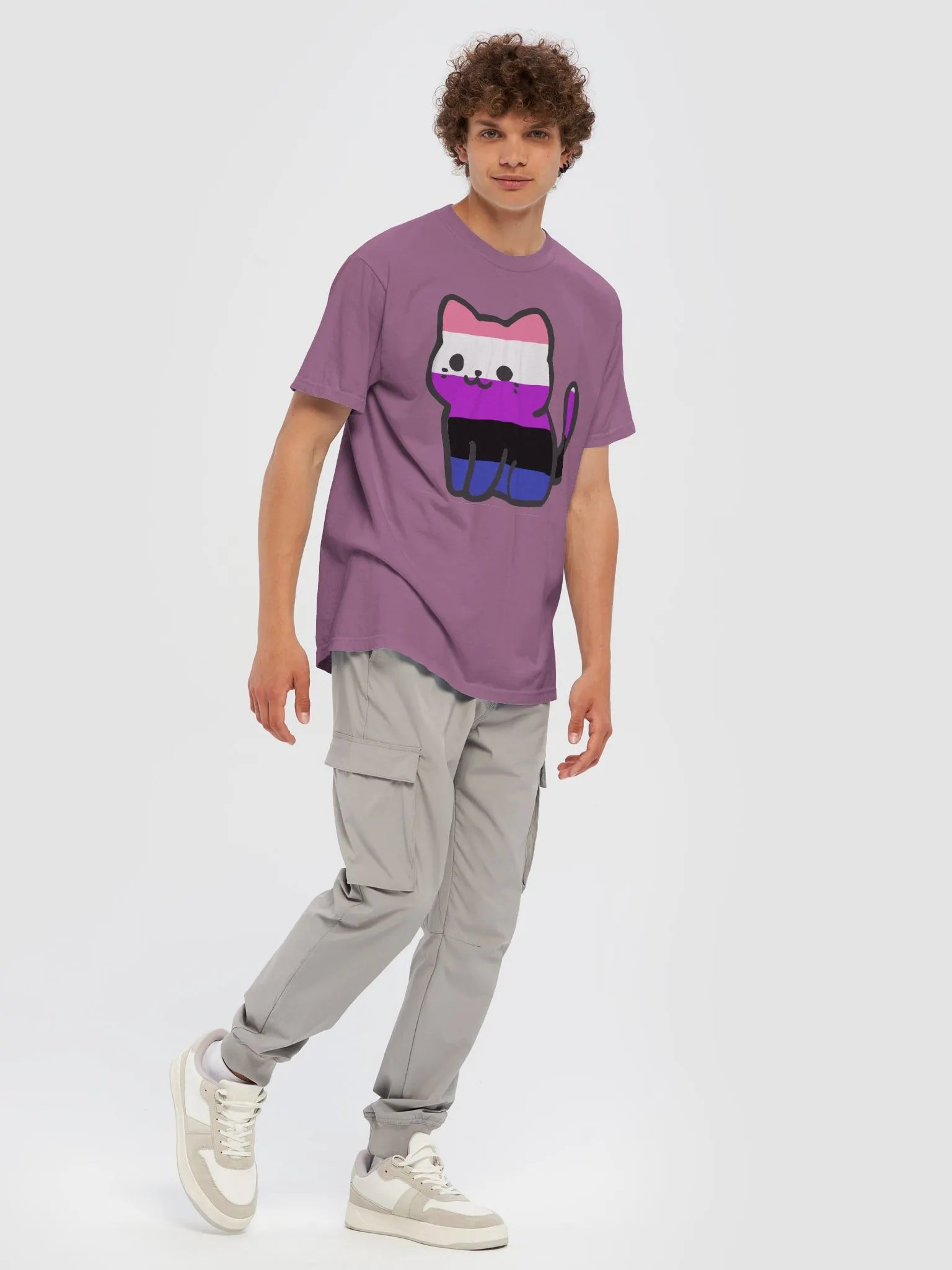 Genderfluid Pride Kitty Man's Shirt product image (90)