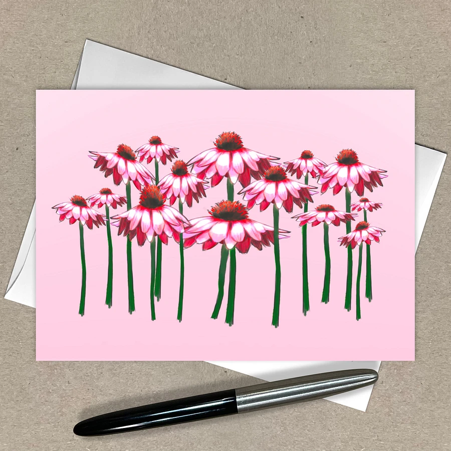 Field of Pink Daisies Greeting Cards, Assorted All Occasion Note Cards, 5x7 inch, Blank Inside, with Envelopes product image (3)