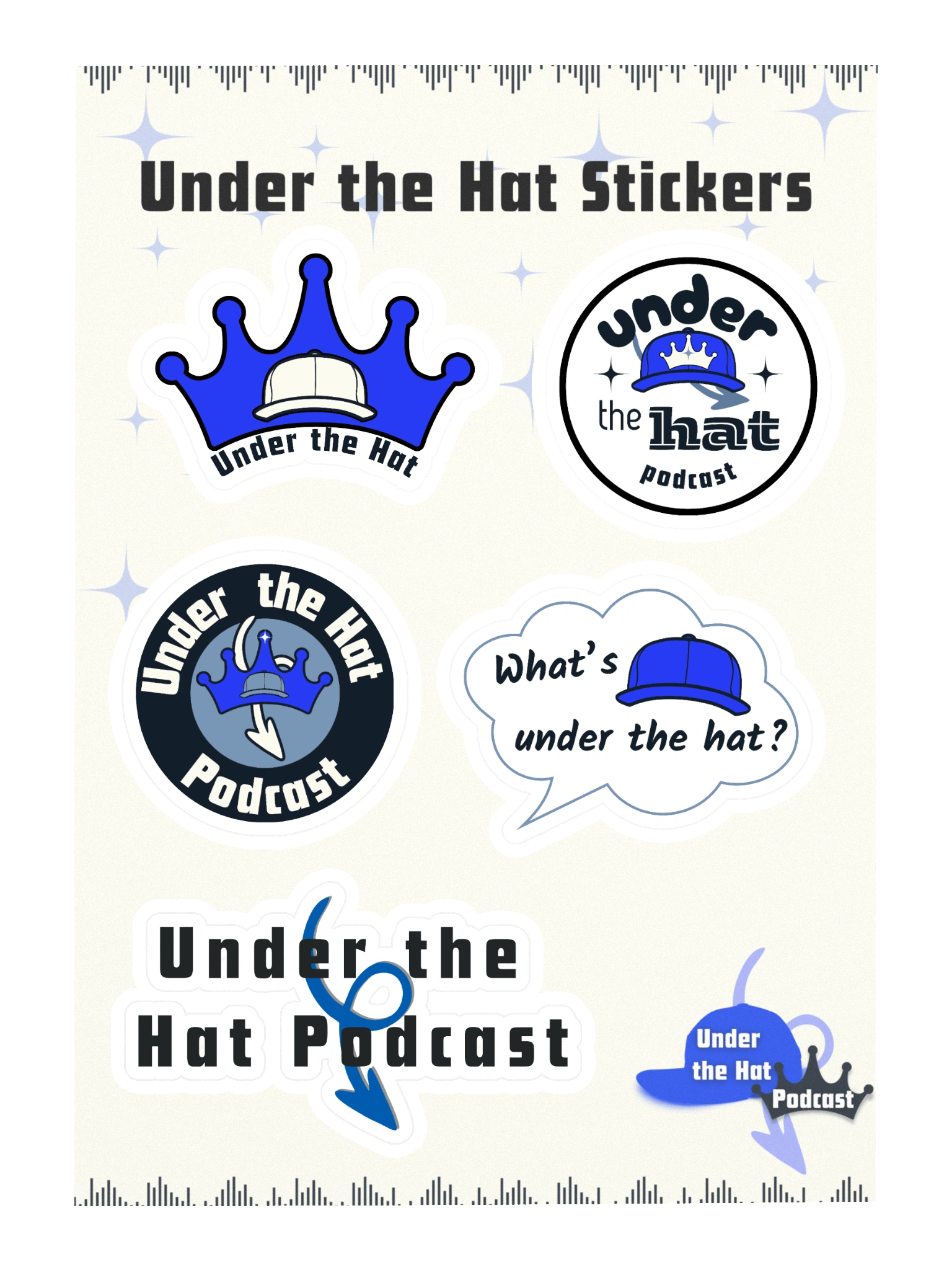 Under the Hat Sticker Sheet Option 2 product image (3)