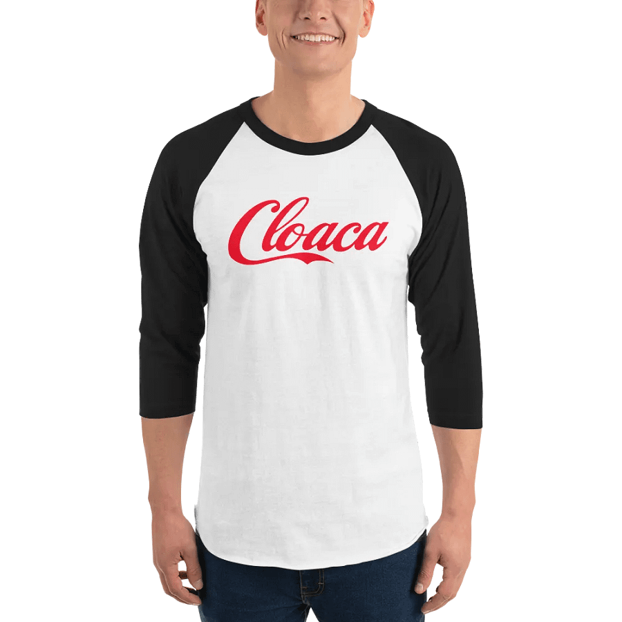 Cloaca Cola raglan (red text) product image (43)