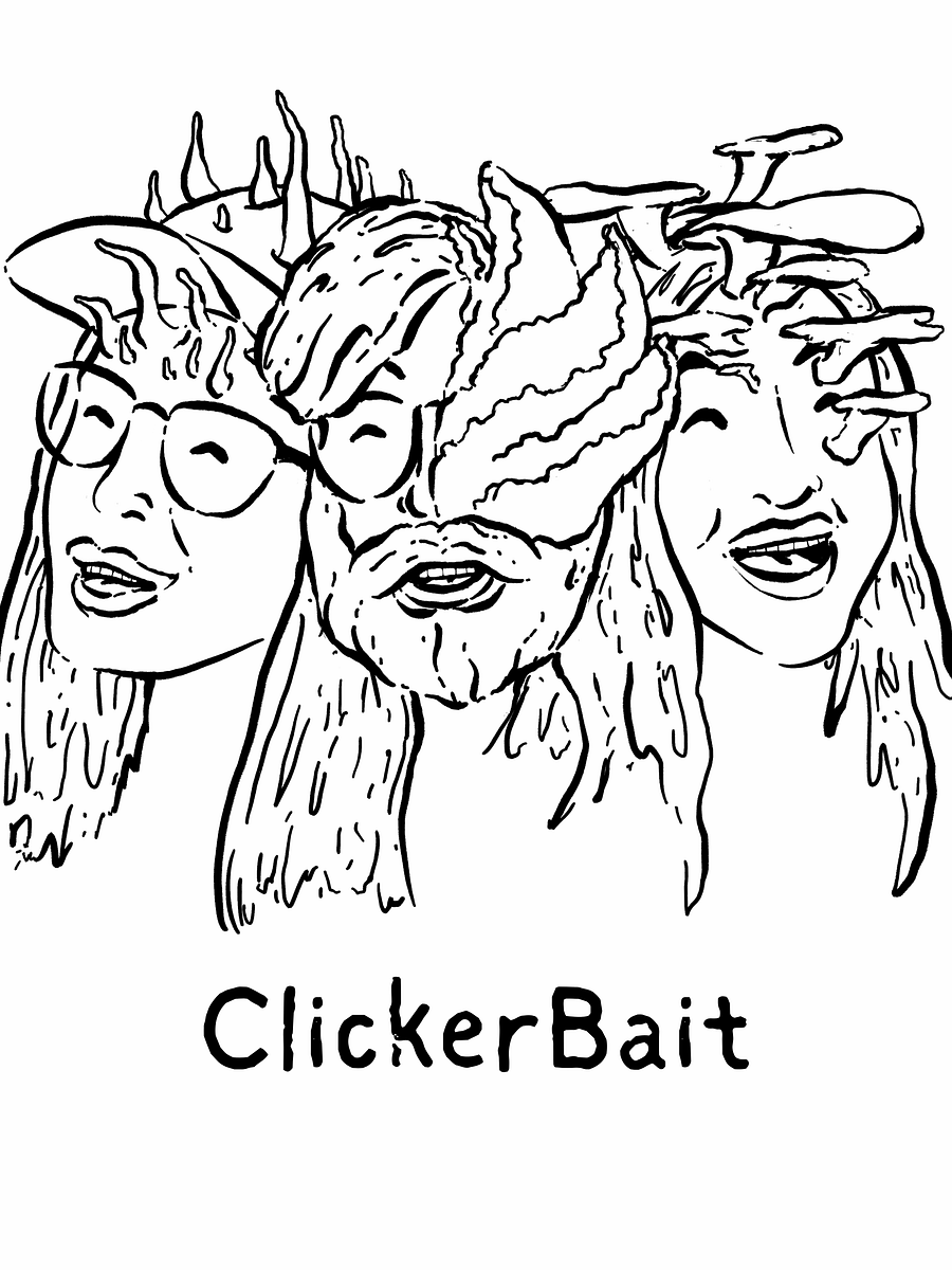 ClickerBait Hosts Black Outline T-Shirt product image (3)