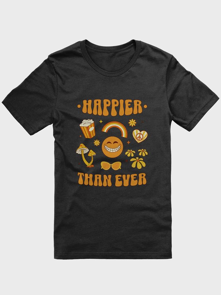 Groovy smiley happier than ever T-shirt cartoon retro Tee product image (10)