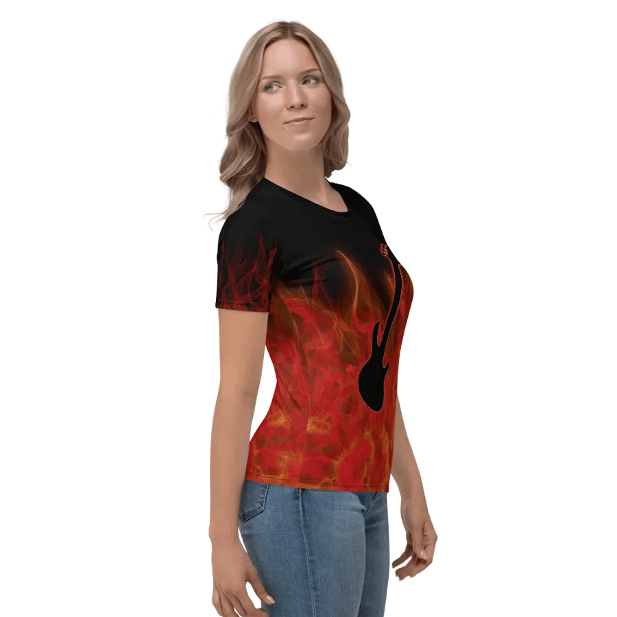 Fire and Flames and BASS Fitted T-Shirt product image (4)