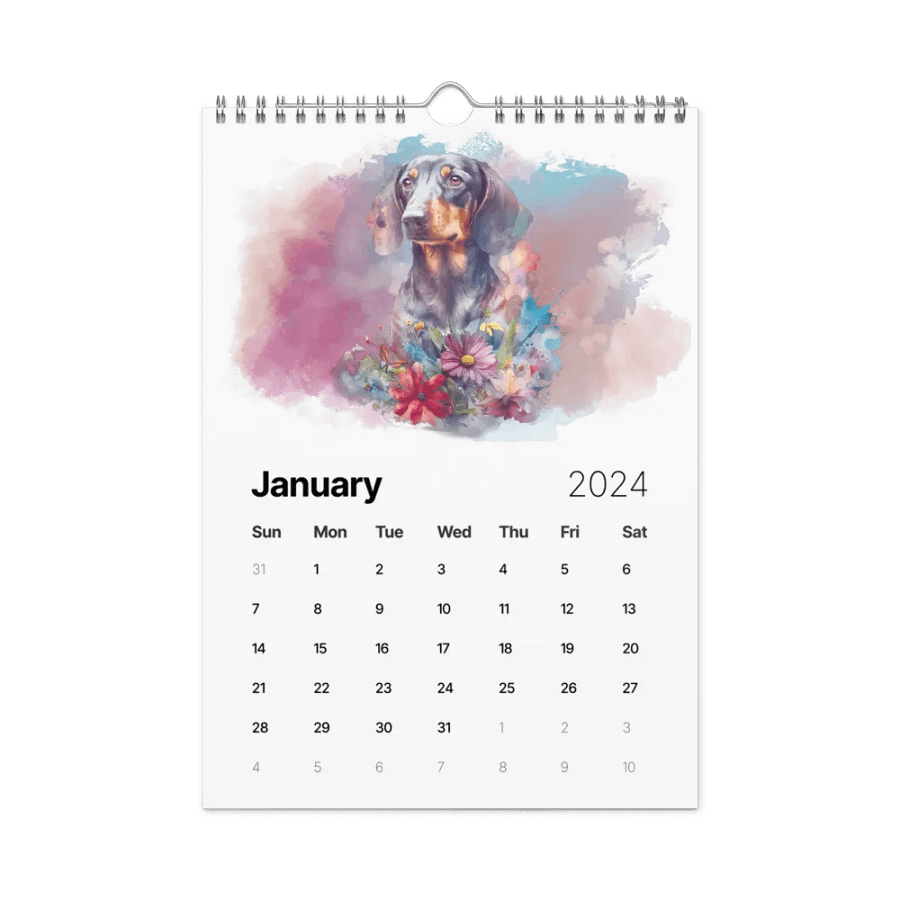 Watercolor Dogs 2024 Wall Calendar, 12 Month product image (3)
