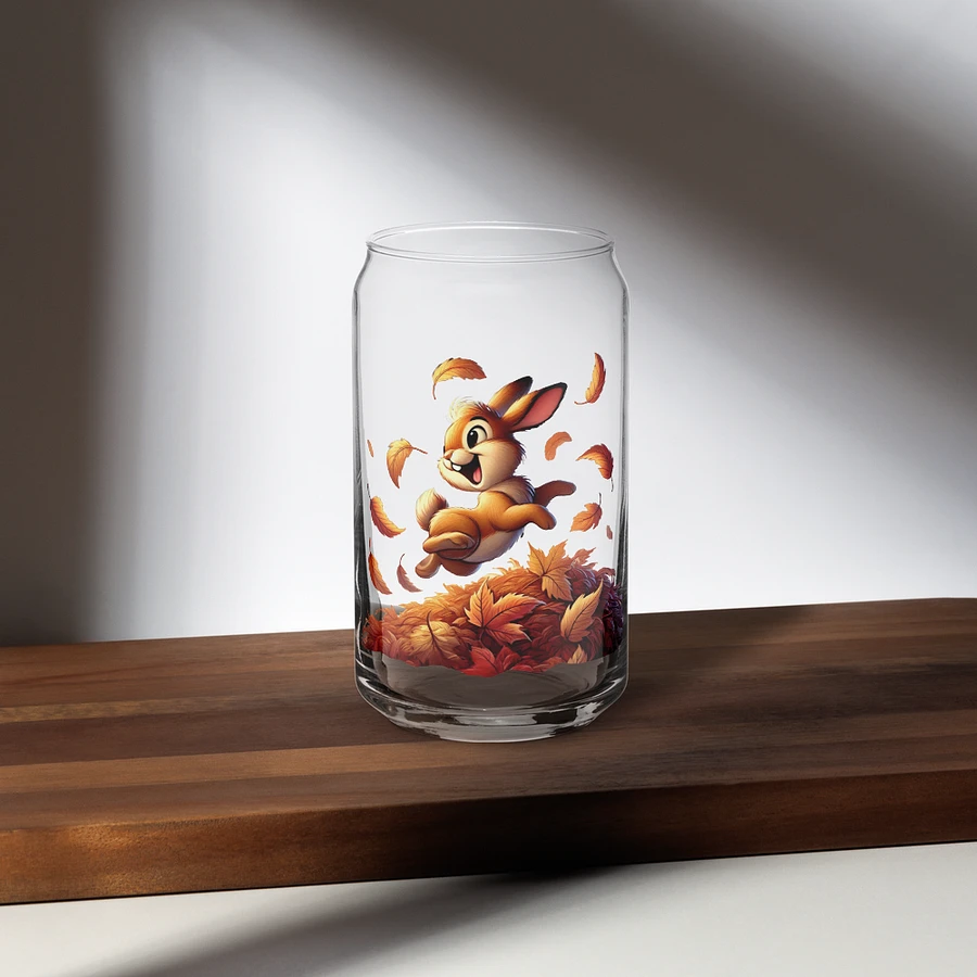 Autumn Leaves Bunny Rabbit Glass with Optional Lid and Straw product image (35)