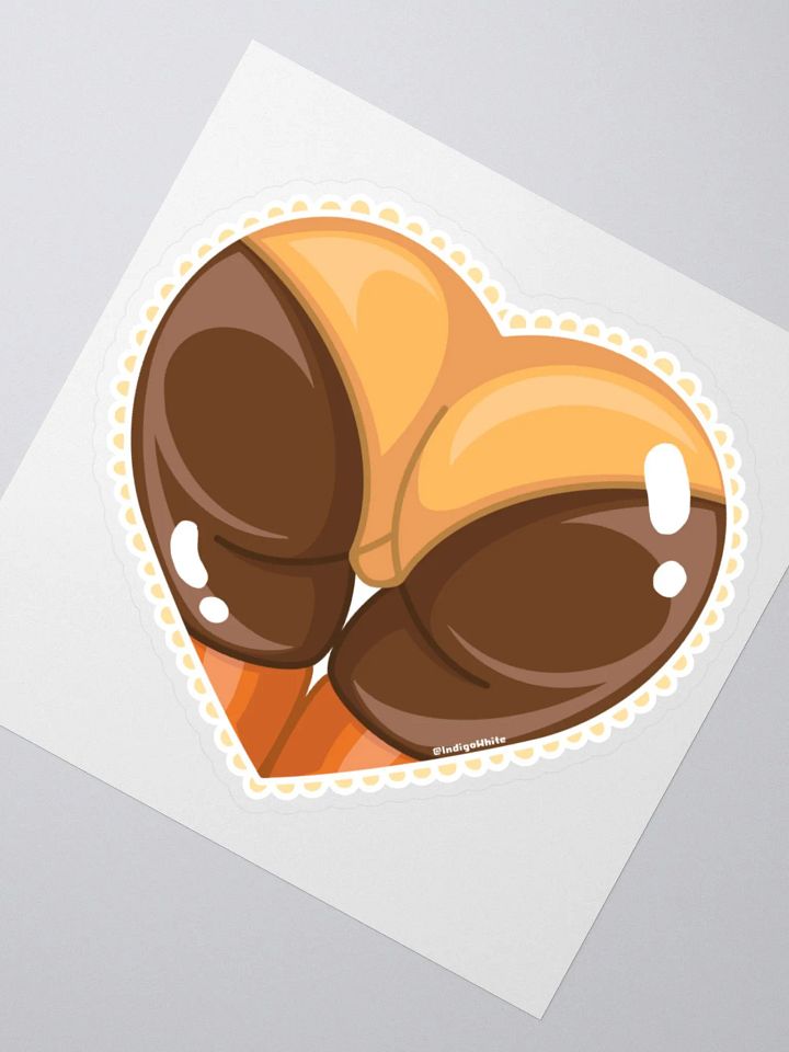 Orange Heart Booty Sticker product image (6)