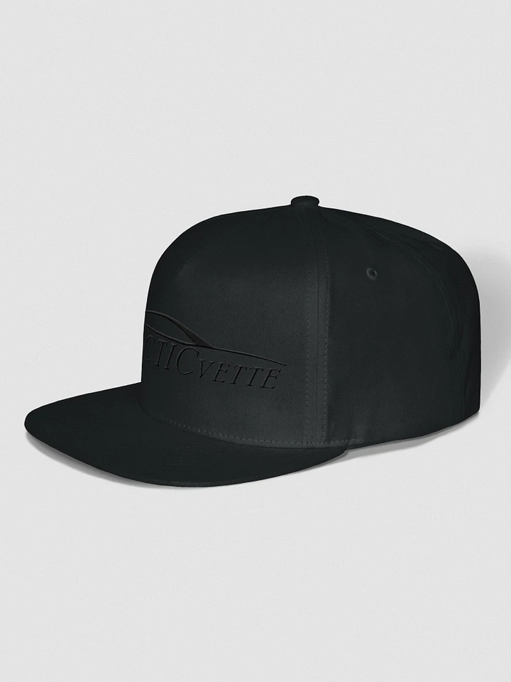 Arctic Vette Flat Bill Snap Back Hat - Black Embroidery product image (2)