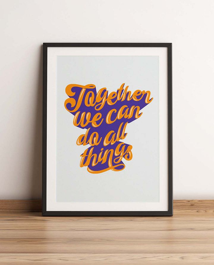 We Can Do All Things Quote Affirmation Printable Wall Art Decor - Instant Download product image (1)