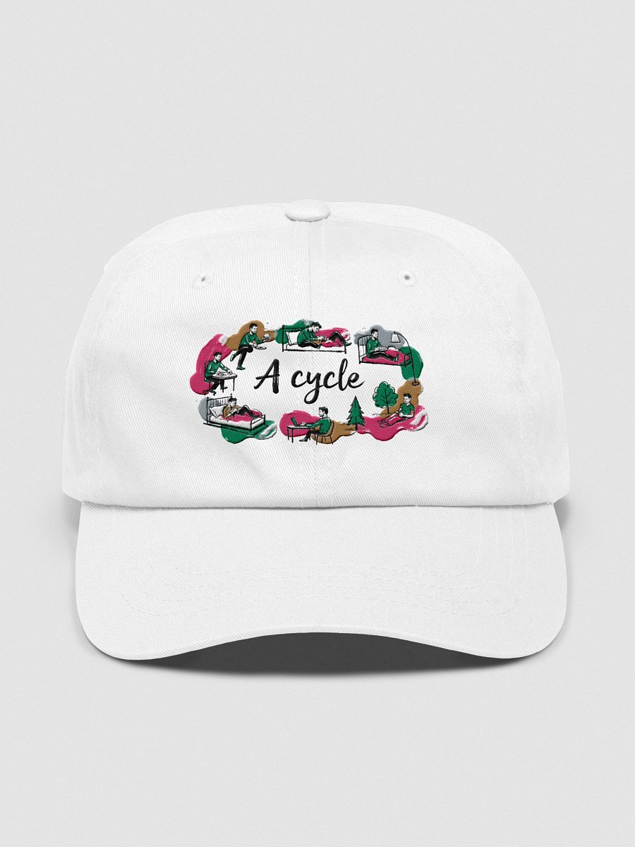 Cozy Daily Rhythms Poster | A Cycle Illustration Dad Hat product image (3)