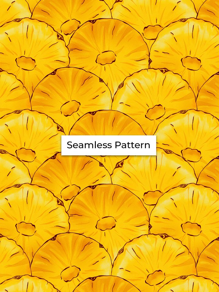Pineapple Slices Single Seamless Pattern product image (1)