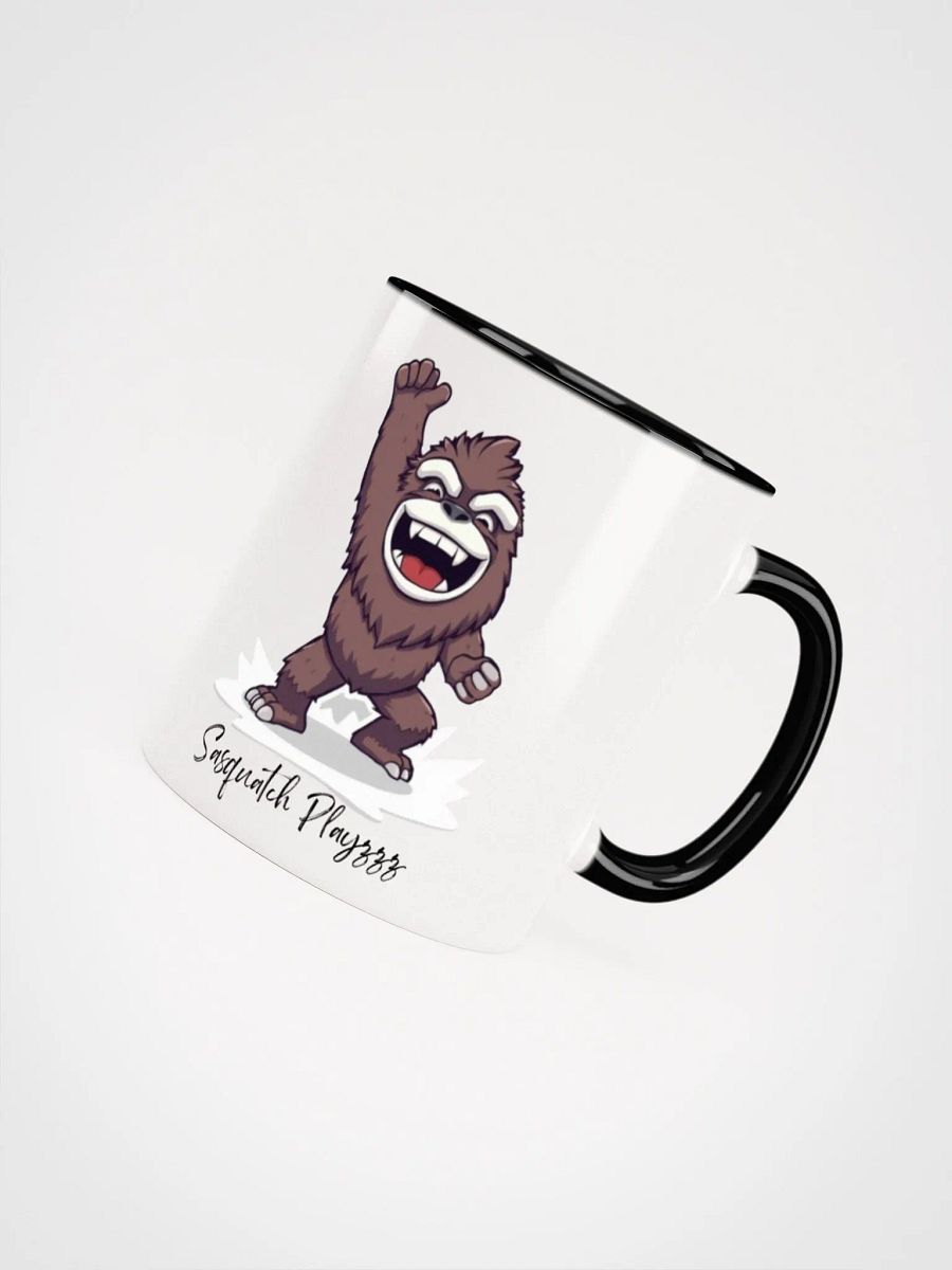 Cartoon Sasquatch Playzzz Black Mug! product image (4)