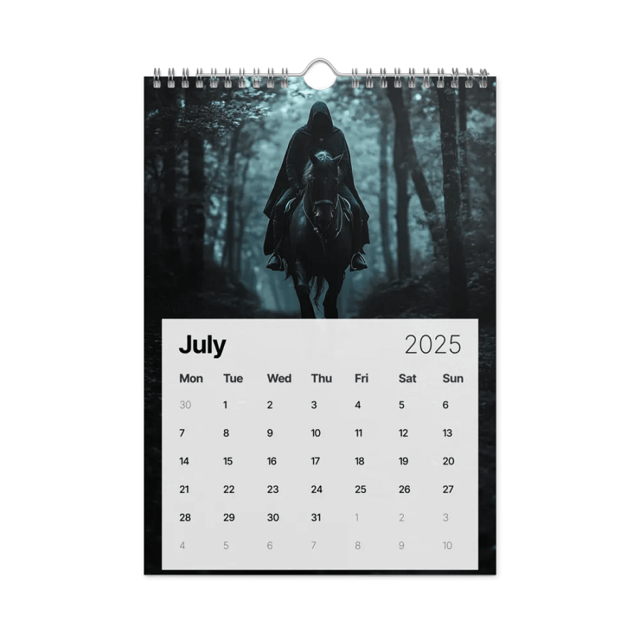 Dark Rider Wall Calendar (2025) by Allcolor product image (8)