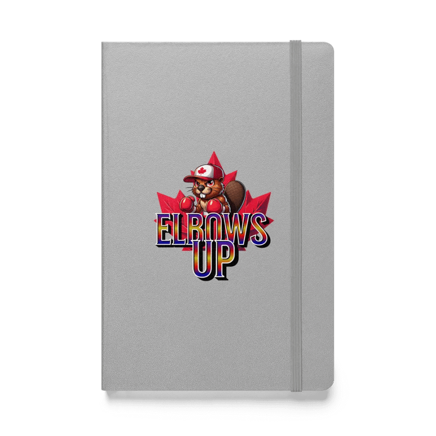 Elbows Up Maple Leaf Beaver Boxing Hardcover Notebook product image (1)