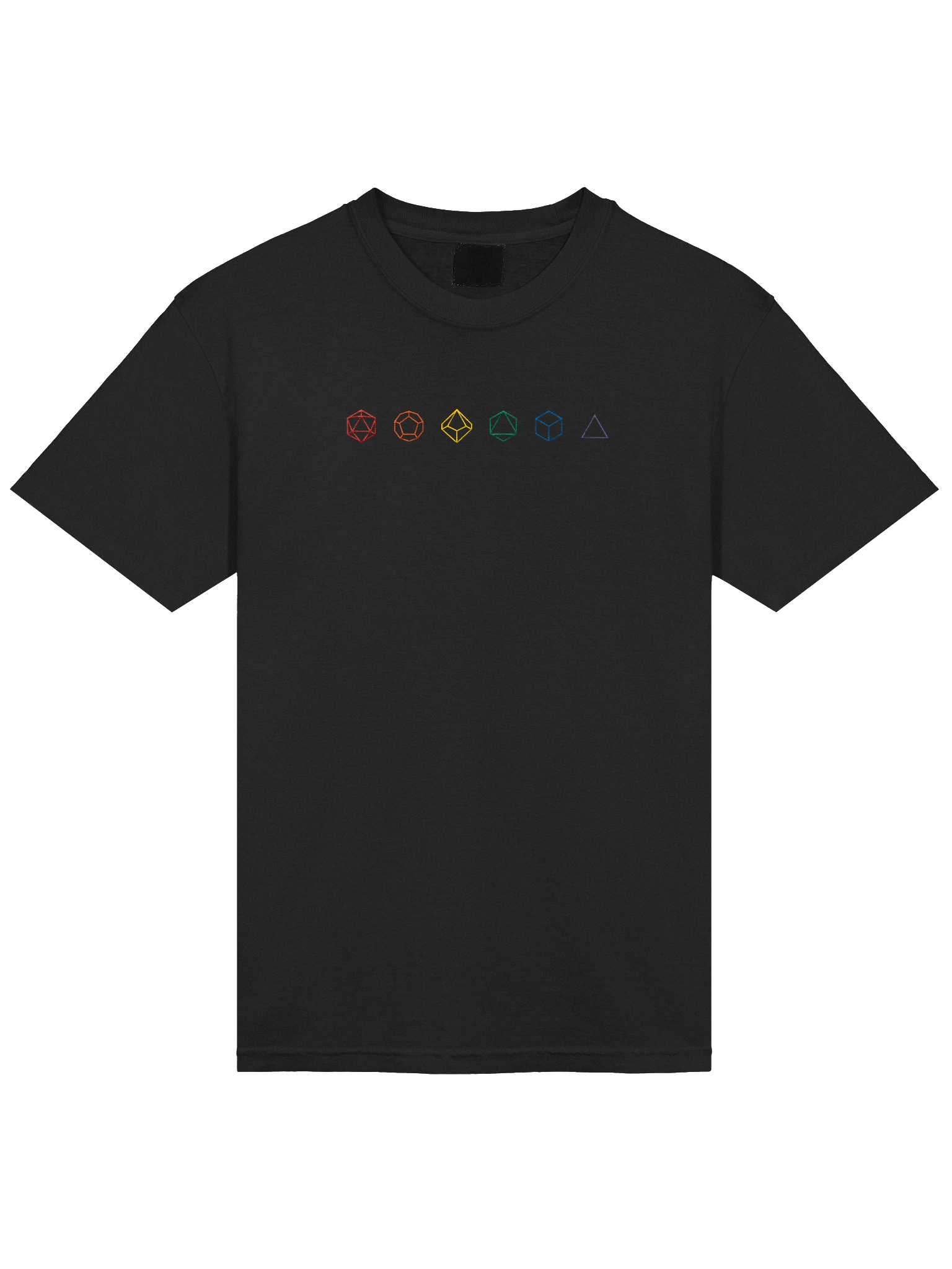 Pride Embroidered TTRPG Dice - T-Shirt product image (1)