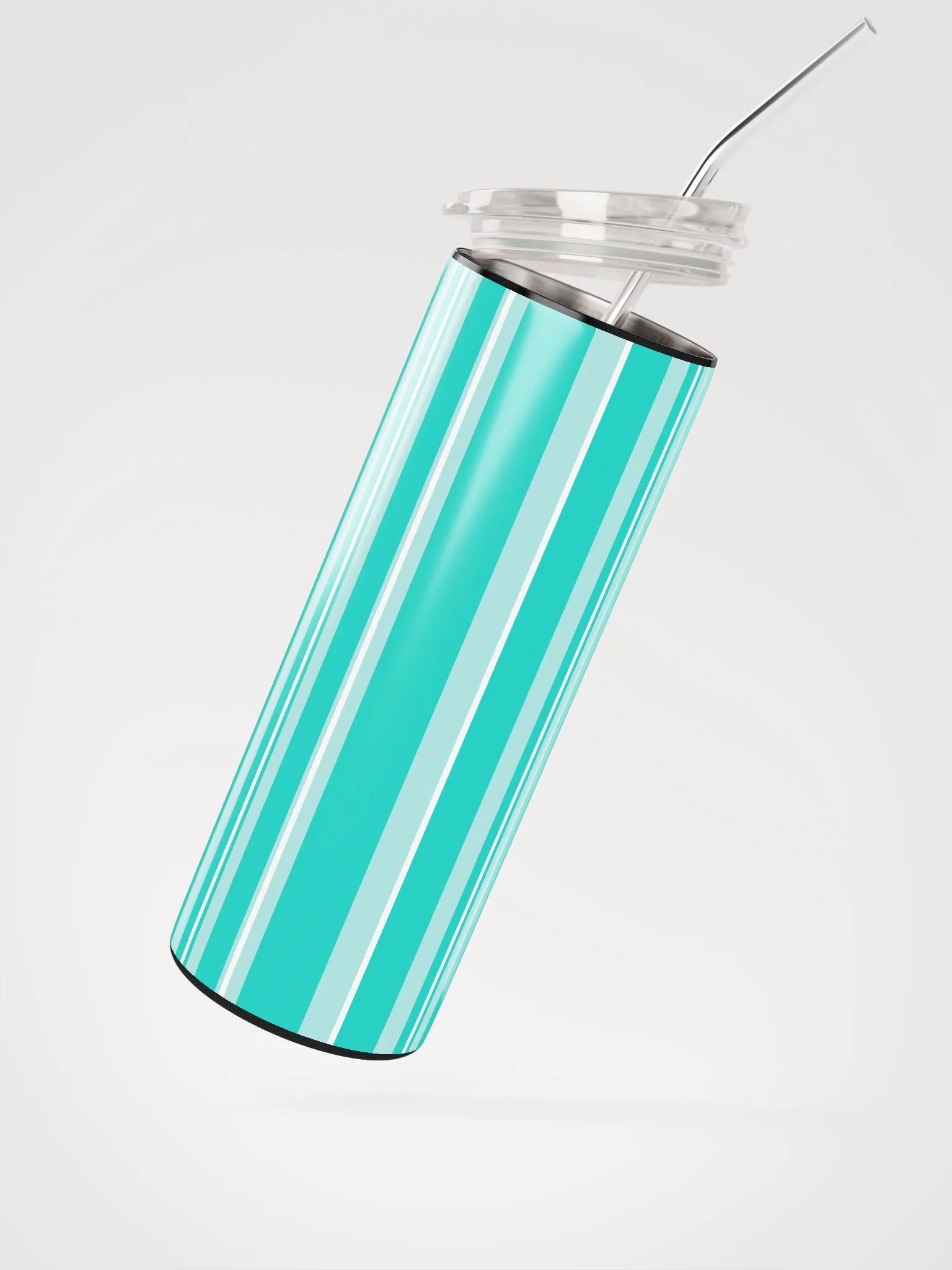 Party Time! Light Teal Stripes 20 oz Tumbler product image (3)