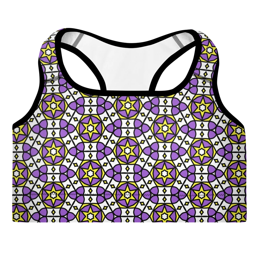 Non-Binary Abstract (2) - Padded Sports Bra product image (3)