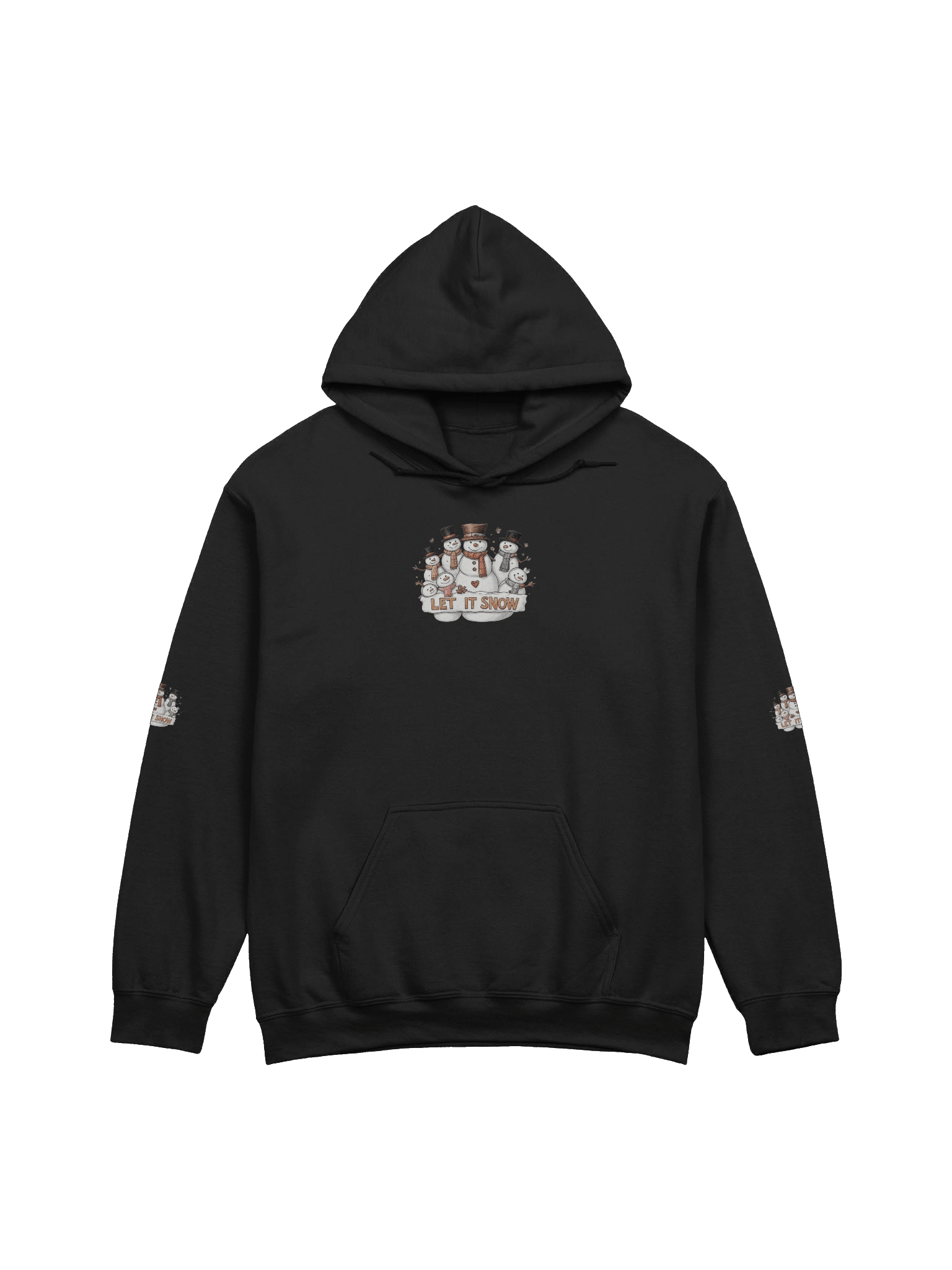 Let It Snow Typography Snowman Hoodie product image (19)