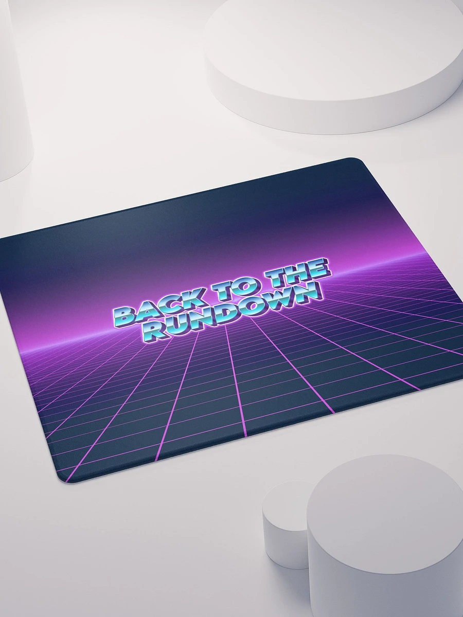 'Back To The Rundown' 80's Synth Grid Gaming Mousepad product image (4)