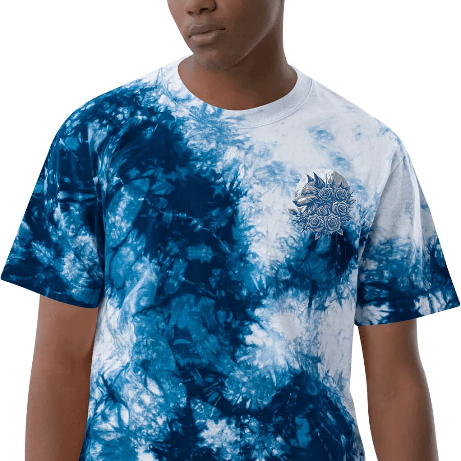 Midnight Roses Wolf Embroidered Tie-Dye Tee product image (10)