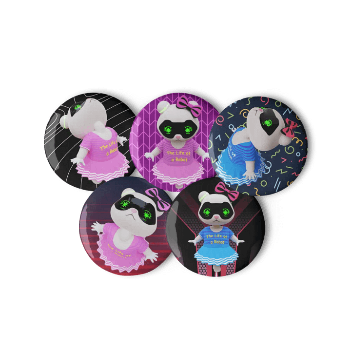 Robot Lila (set of pin buttons) product image (1)