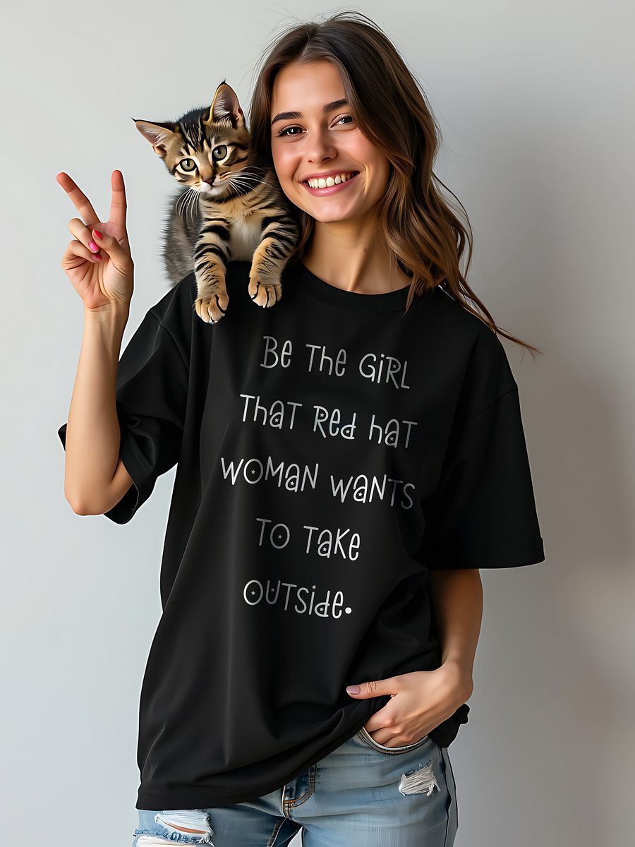 Be The Girl That Red Hat Woman Wants To Take Outside T Shirt, Jasmine Crockett Vs Nancy Mace Tee product image (2)