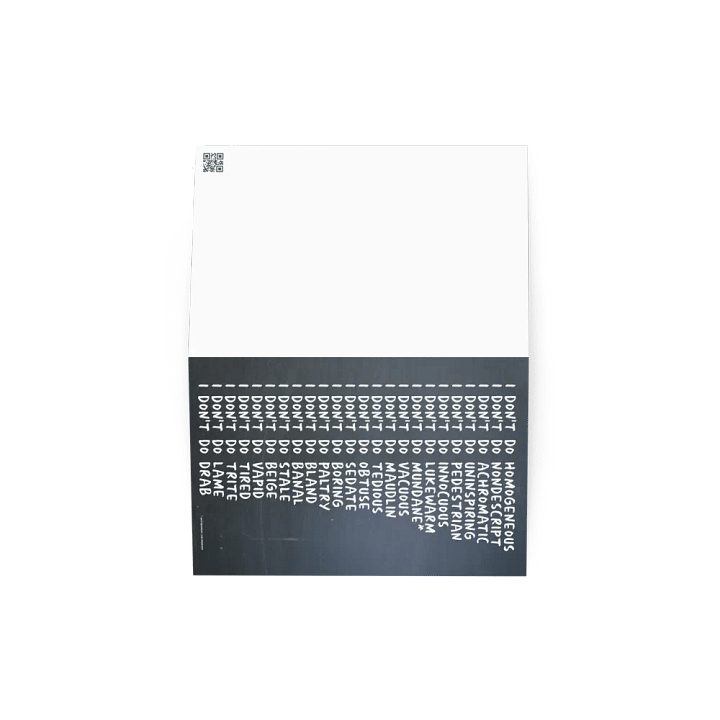 Mundane Series Greeting Card - justadandak.com [I don't do / no colour / portrait] product image (2)