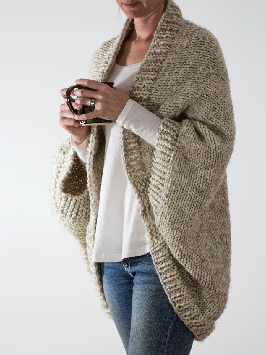 Oversized Scoop Shrug Knitting Pattern - Decisiveness product image (2)