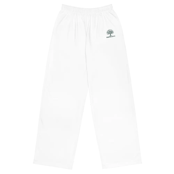 Graphic Grove Plain White Unisex Wide-Leg Pants product image (1)