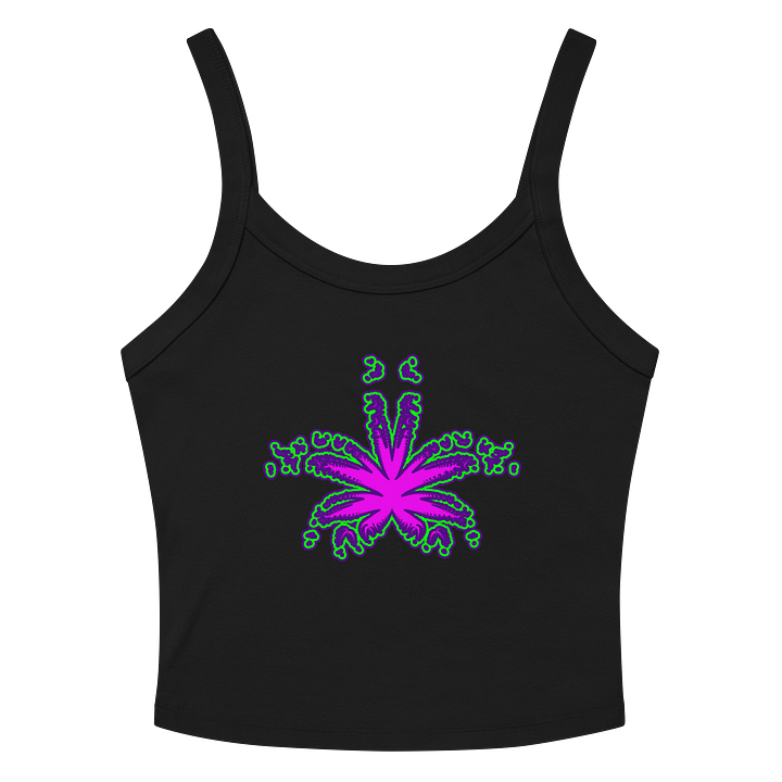 Twisted Cannabis Tank Top, Stoner Weed Shirt, Pink Purple Green Pot Leaf Clothing product image (2)