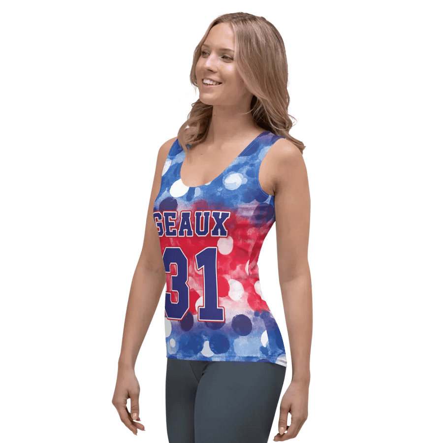 RWB Bokeh Ombre All Over Print Tank Top - Geaux 31 product image (5)