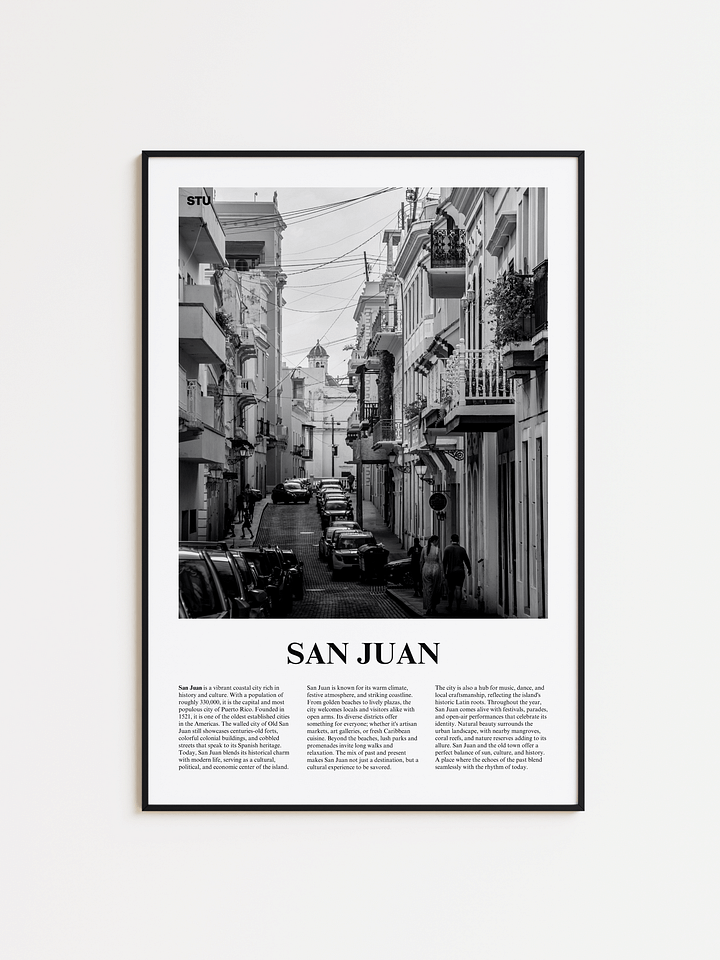 San Juan 02 Newspaper Poster | Framed product image (1)
