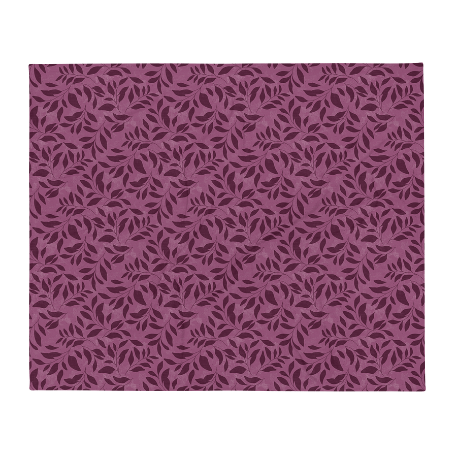 Midnight Foliage Magenta Throw Blanket product image (1)