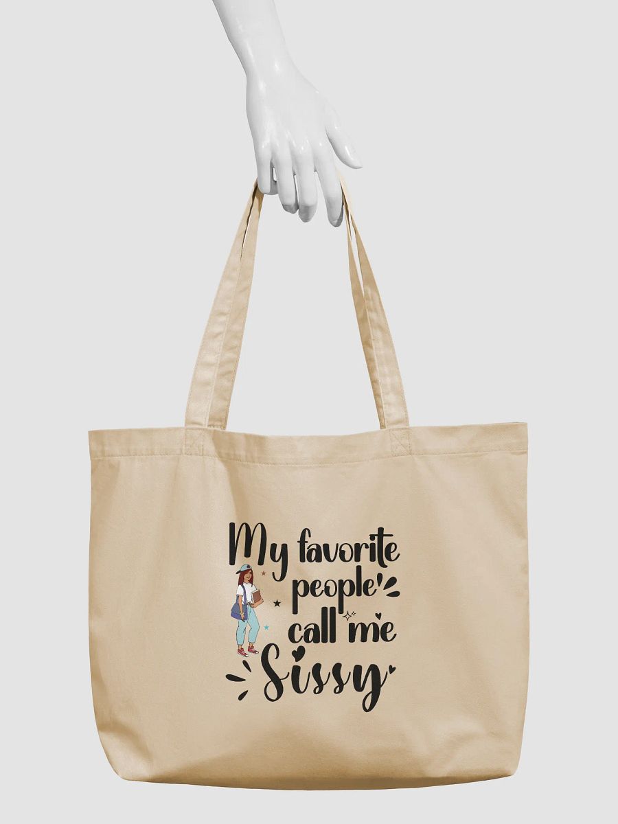 My Favorite People Call Me Sissy, Sister Eco Tote Bag - Cream product image (4)
