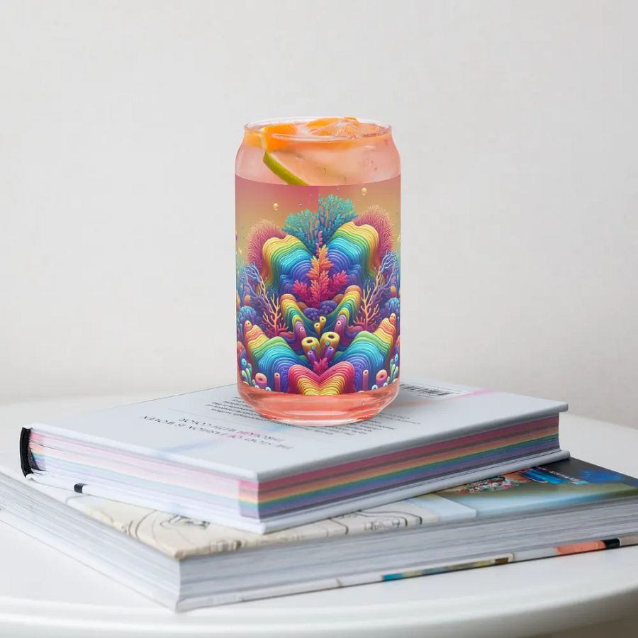 Beautiful & Vivid Rainbow Coral Ocean Themed Glass product image (4)