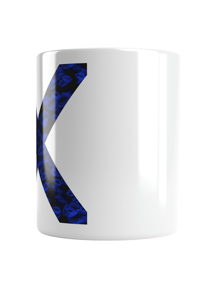 Black X Blue Lipstick Kisses | Glossy White Mug product image (2)