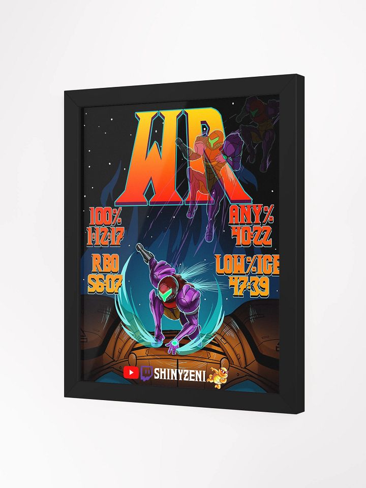 4/4 No Major Glitches World Records Illustration Framed Poster product image (3)