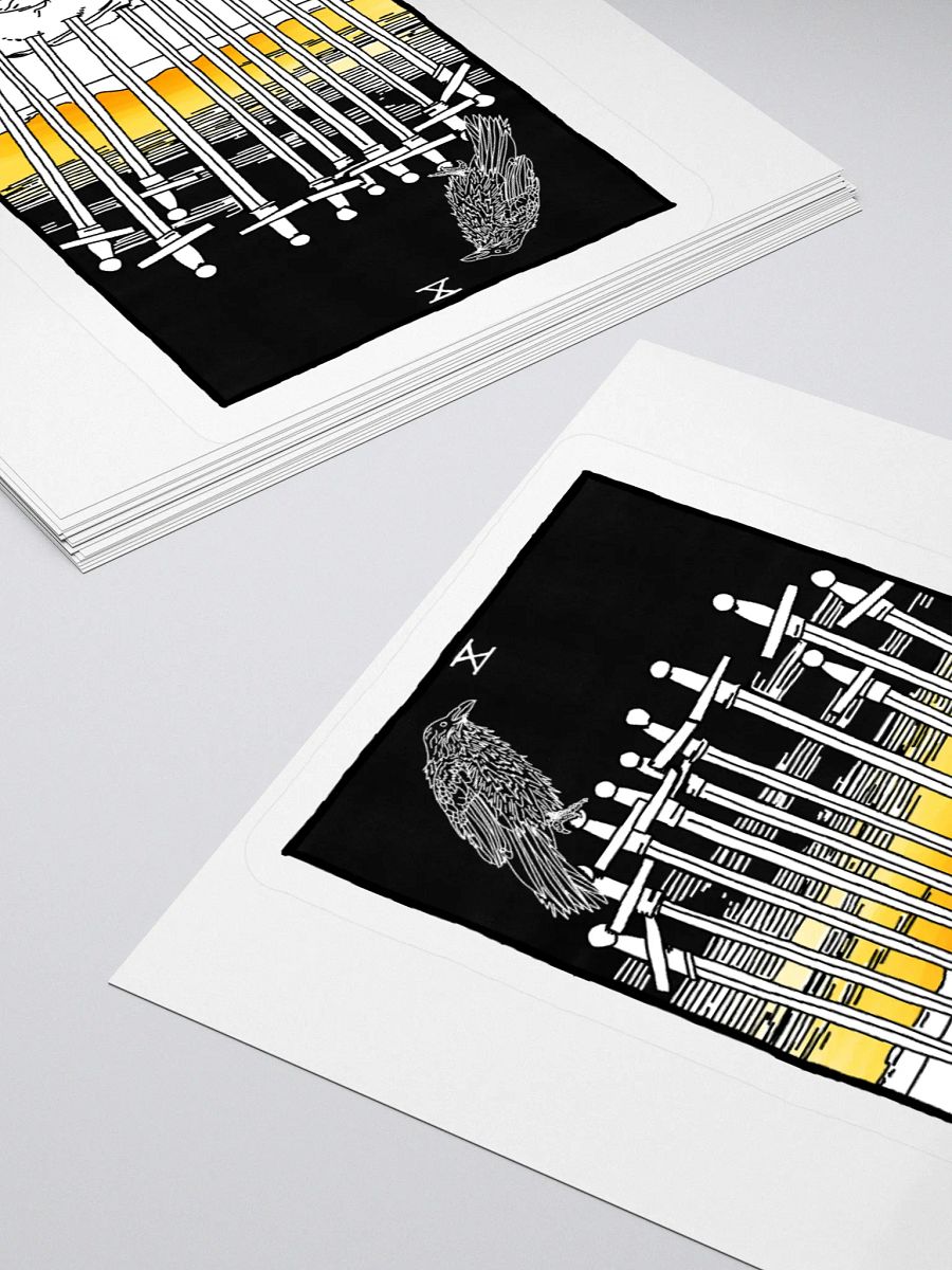 Edgar Allan Poe Ten of Swords Tarot Card Sticker product image (4)