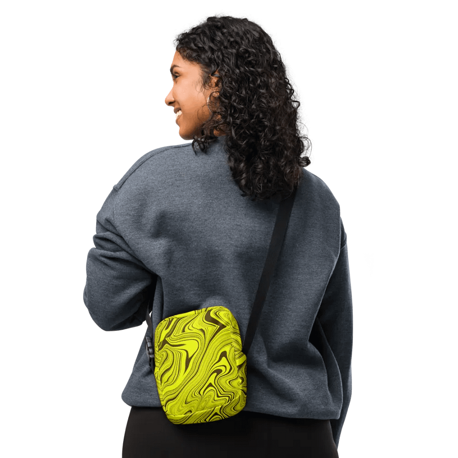 Utility Crossbody Bag - Yellow Liquid Swirls product image (10)