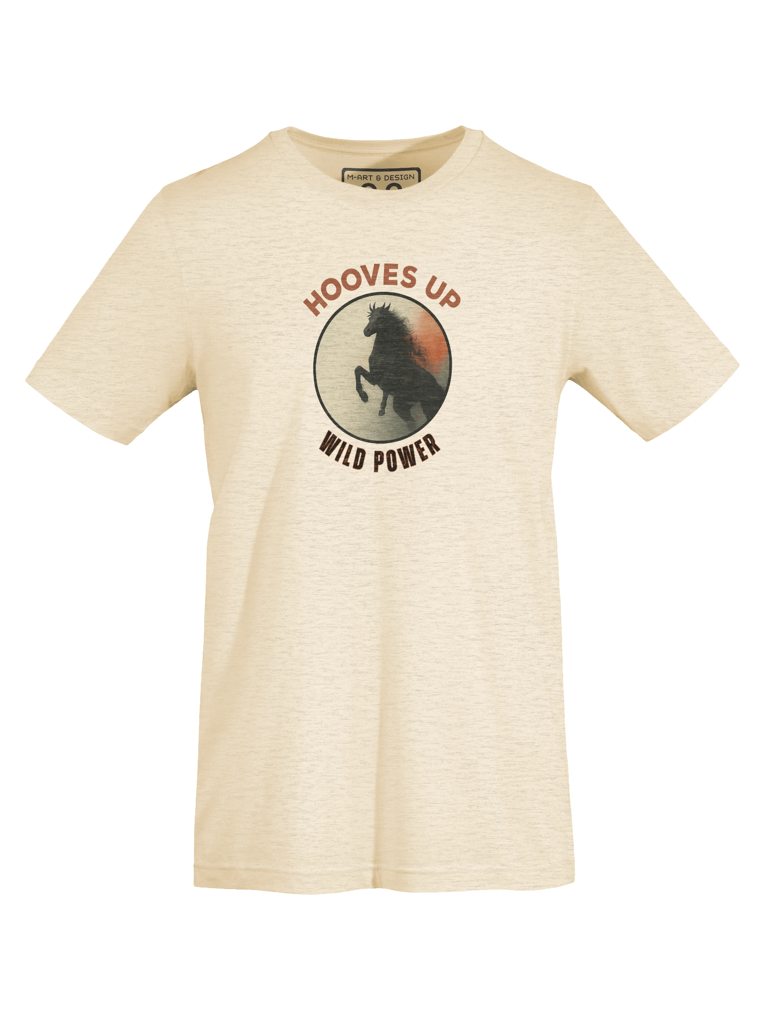 Hooves Up – Wild Power Horse Shirt Bold Equestrian Graphic Tee by M-Art and Design product image (56)