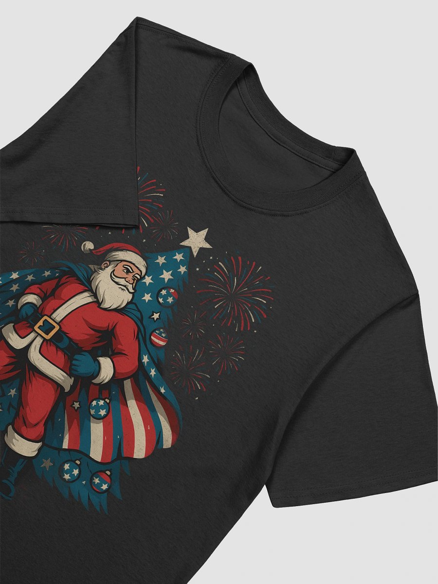 Patriotic Santa Claus American Flag Superhero Christmas Tree T-Shirt product image (8)