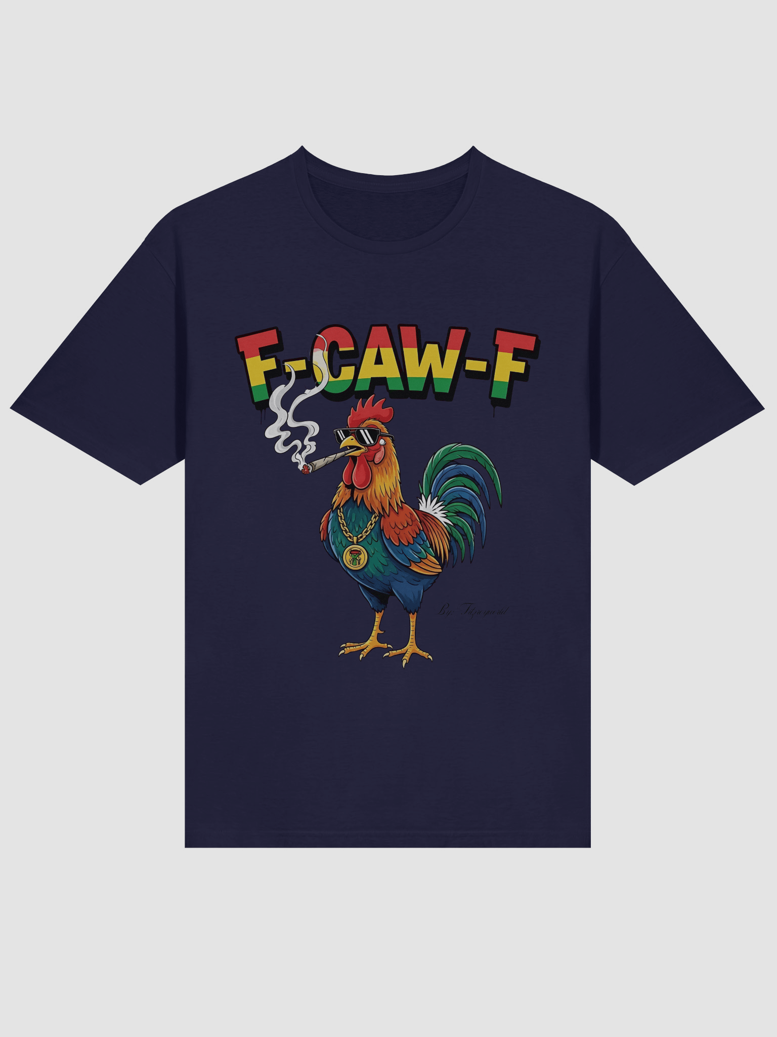 Funny Rooster T-Shirt – Big Rooster Graphic Tee with “F-CAW-F” Slogan – Farm Humor Shirt, Gag Gift product image (92)