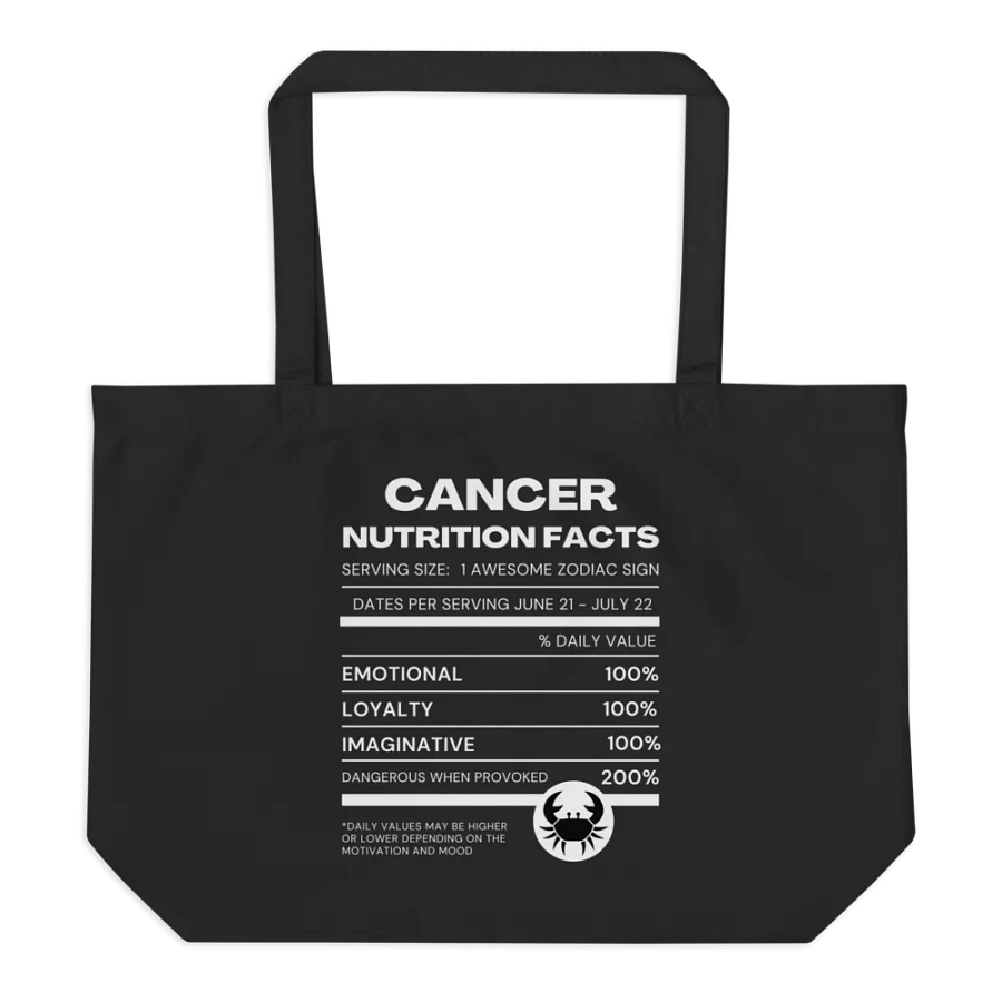 Cancer Nutrition Facts Tote product image (1)