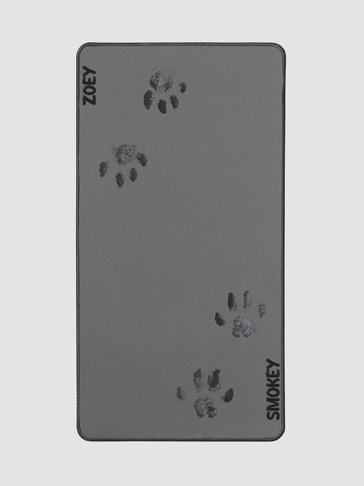 Smokey & Zoey Paw Print Desk Mat (Grey) product image (2)