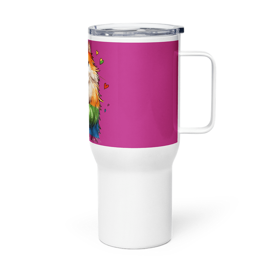 Rainbow Love Travel Mug with Handle product image (4)