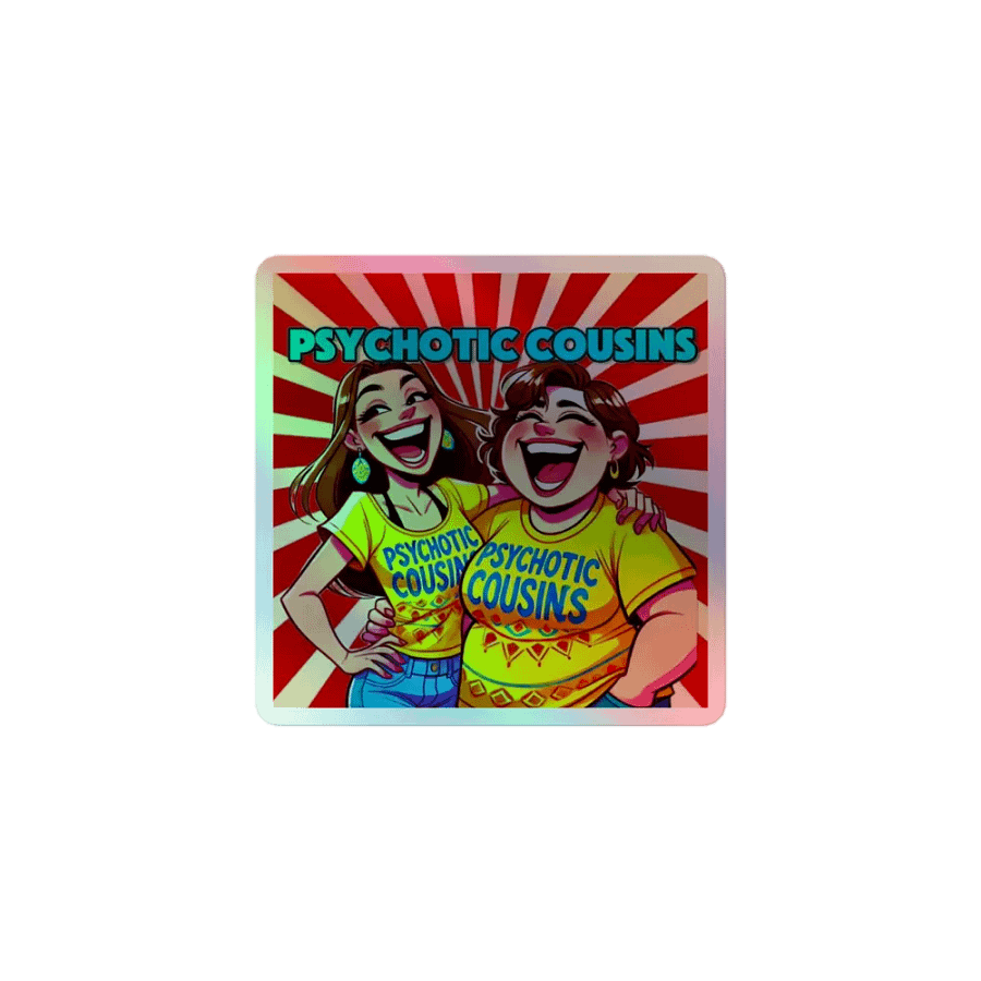 "Psychotic Cousins" Holographic Sticker product image (1)