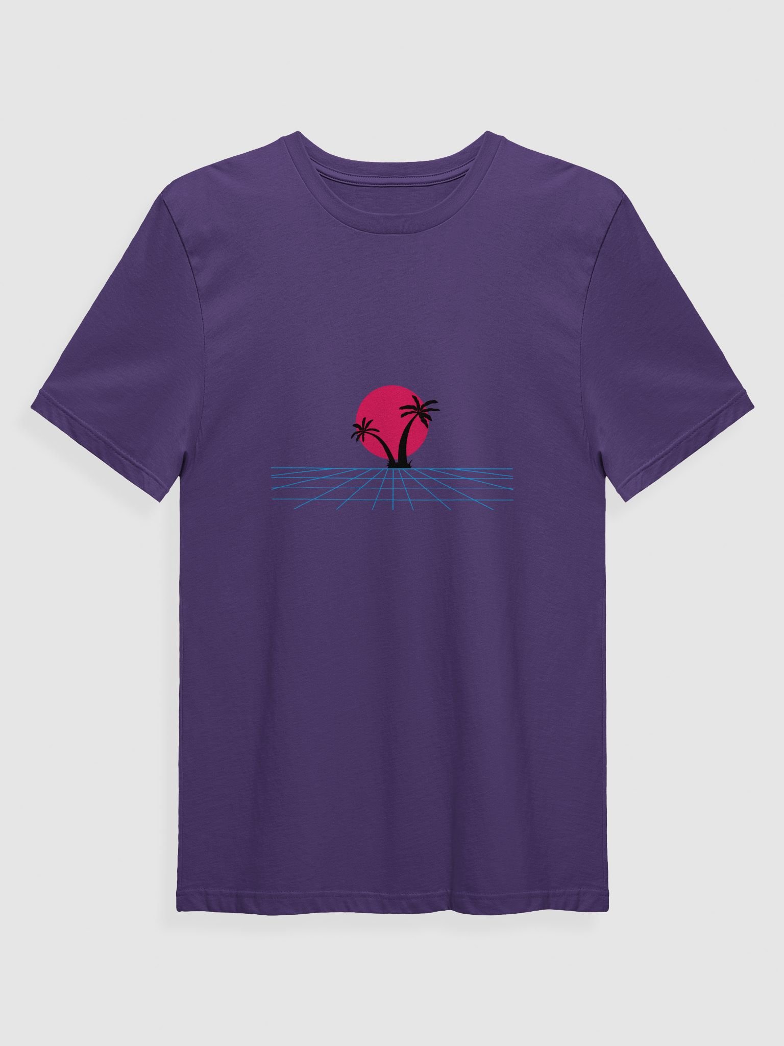 Retro-Futuristic Grid Sun T-Shirt product image (1)